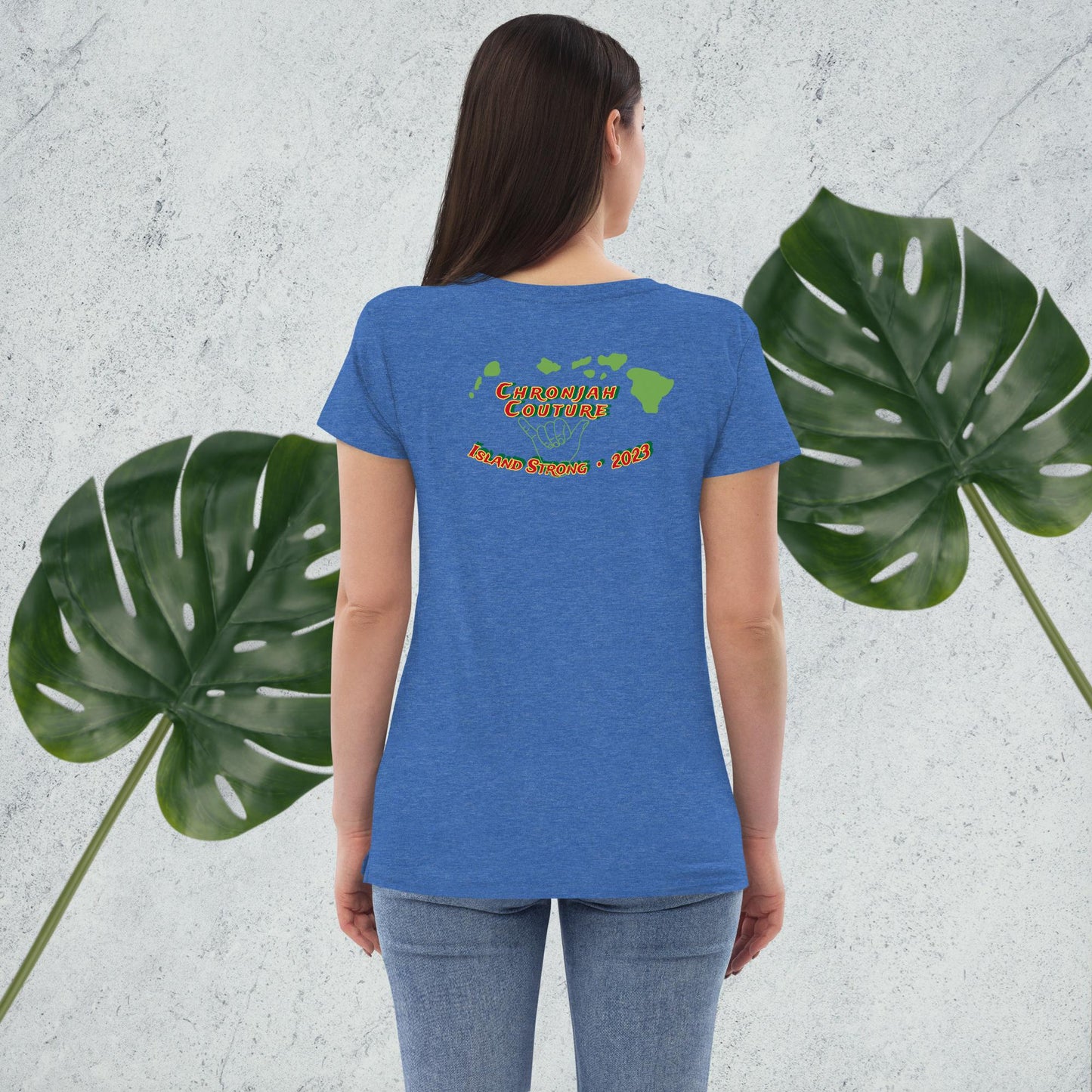 Island Strong Women’s Recycled V-Neck T-Shirt