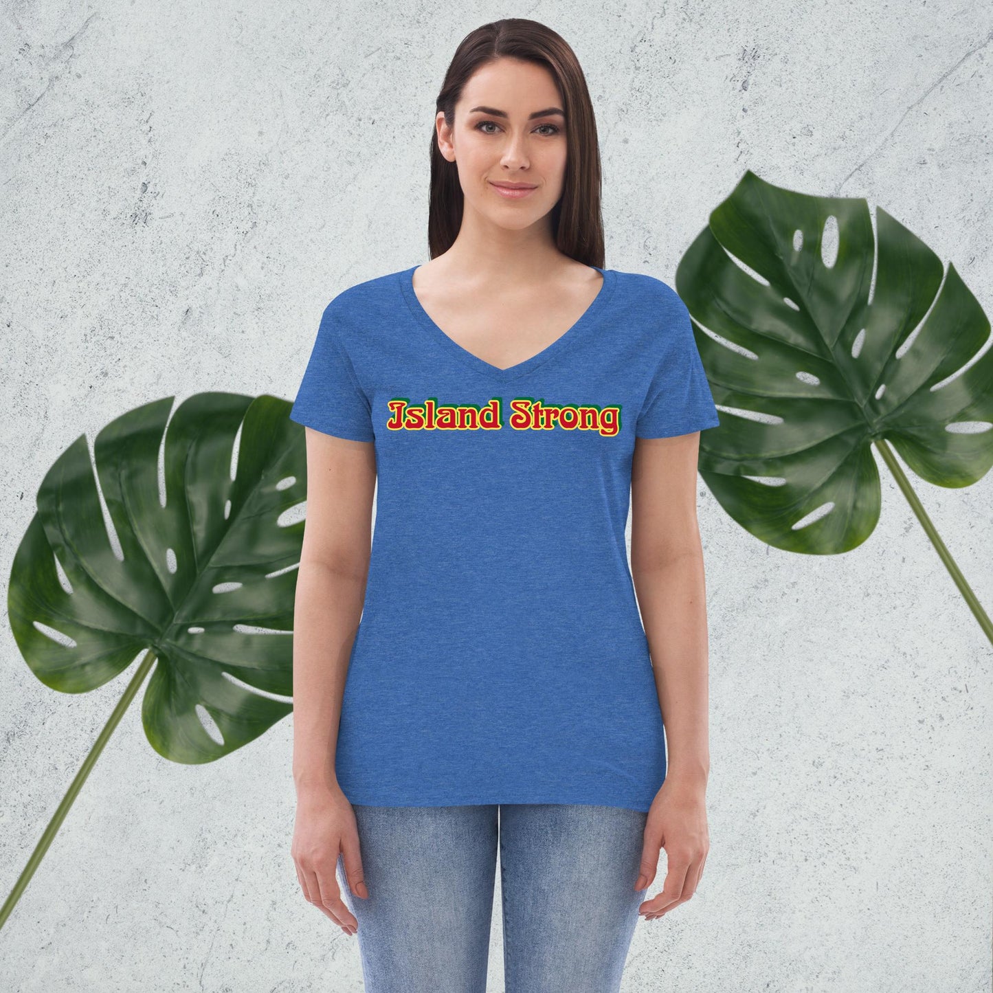 Island Strong Women’s Recycled V-Neck T-Shirt