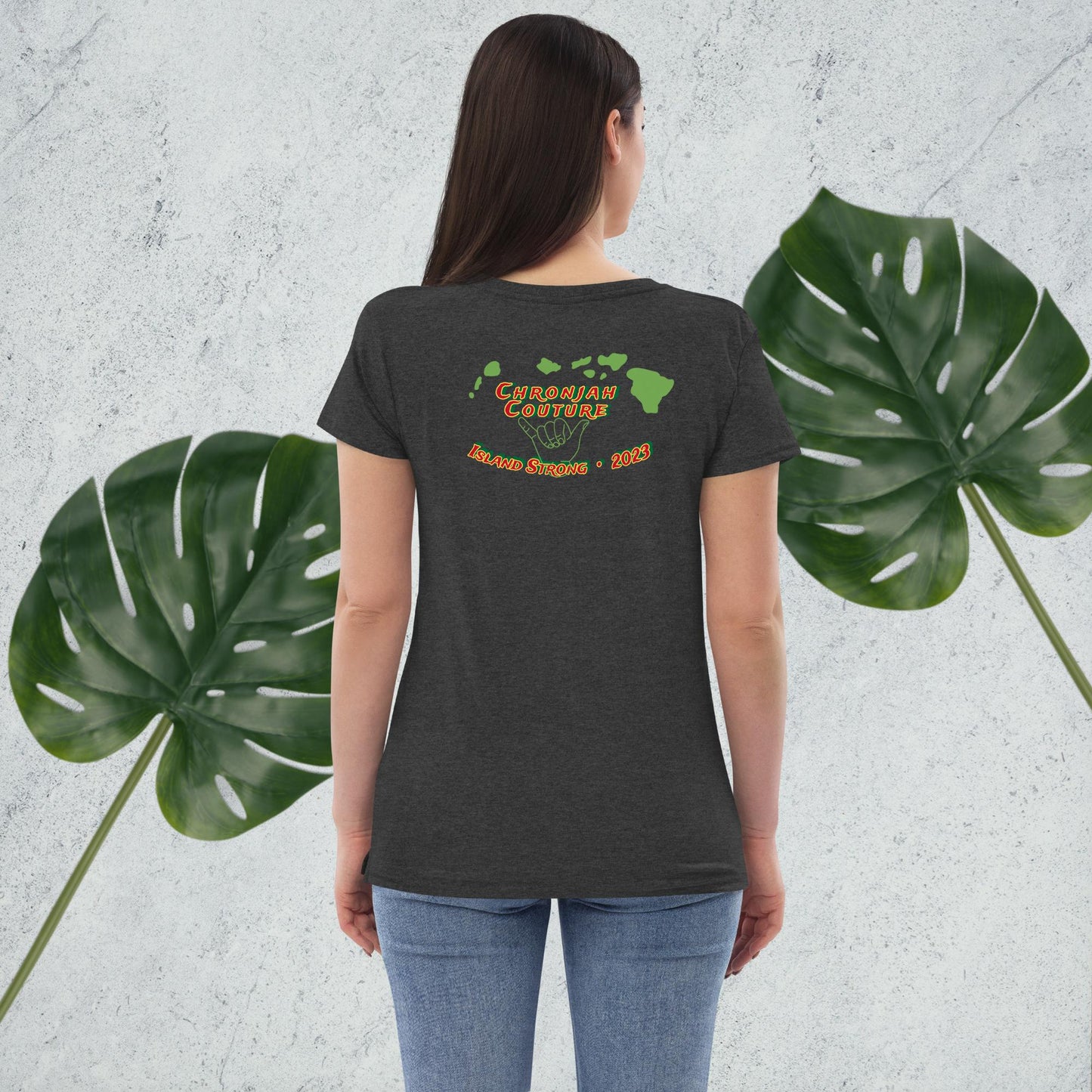 Island Strong Women’s Recycled V-Neck T-Shirt