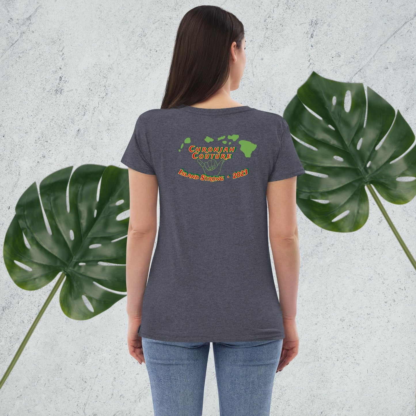 Island Strong Women’s Recycled V-Neck T-Shirt