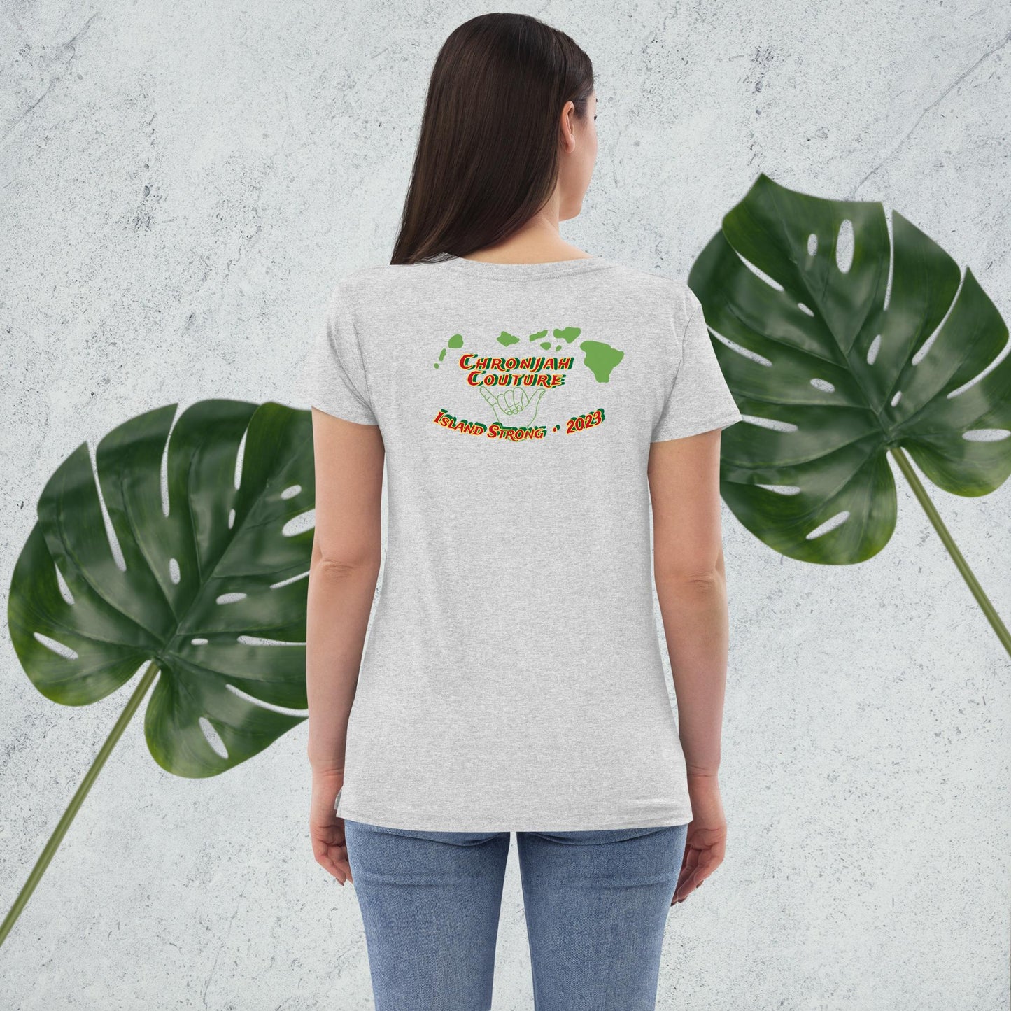 Island Strong Women’s Recycled V-Neck T-Shirt